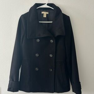 H&M Classic Black Pea Coat